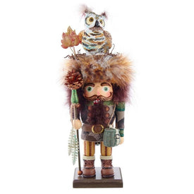 16" Hollywood Woodsman Nutcracker with Owl Hat