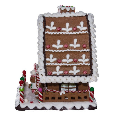 10" Gingerbread House, LED Cordless
