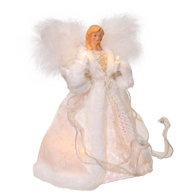 10" 10-Light White Angel Tree Topper