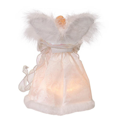 10" 10-Light White Angel Tree Topper