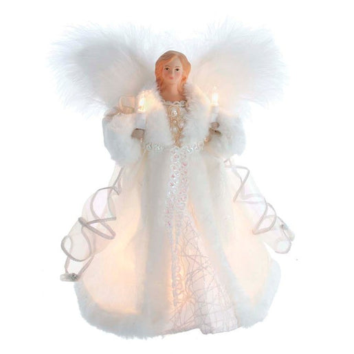 10" 10-Light White Angel Tree Topper