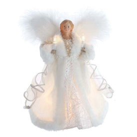 10" 10-Light White Angel Tree Topper