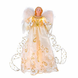 10-Light 14" Gold Angel Tree Topper