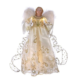 10-Light 14" Gold Angel Tree Topper