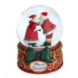 100mm Mr. & Mrs. Claus Musical Snow Globe