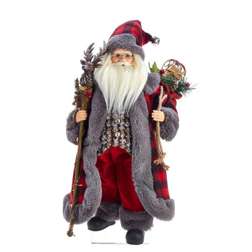 18" Kringle Klaus Red and Gray Santa