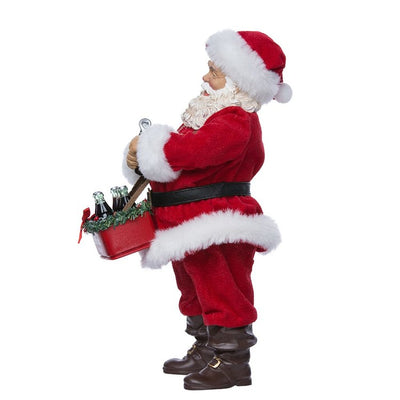 10" Santa Opening Coke Tablepiece