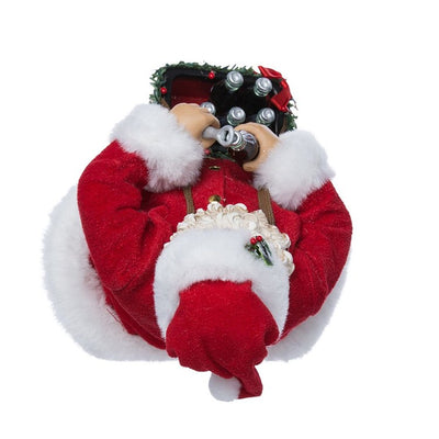 10" Santa Opening Coke Tablepiece