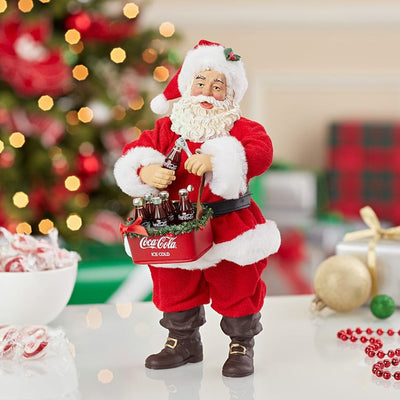 10" Santa Opening Coke Tablepiece