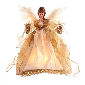 12" 10-Light Gold Angel Tree Topper