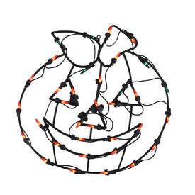 14" Lighted Jack-o'-Lantern Halloween Double Sided Window Silhouette Decoration