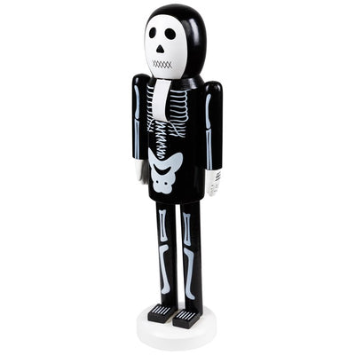 14" Black and White Skeleton Halloween Nutcracker