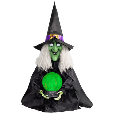 26" Lighted Fortune Telling Witch Halloween Decoration