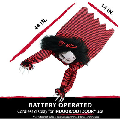 Annie the Demon Baby Doll 44" Animatronic Crawling Indoor/Outdoor Halloween Decoration