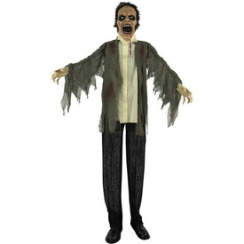 Victor the Zombie Life-Size Animatronic Poseable Indoor/Outdoor Halloween Decoration