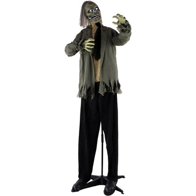 Jason the Zombie Life-Size Animatronic Poseable Indoor/Outdoor Halloween Decoration