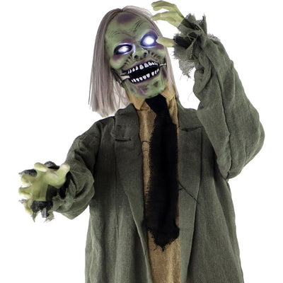 Jason the Zombie Life-Size Animatronic Poseable Indoor/Outdoor Halloween Decoration