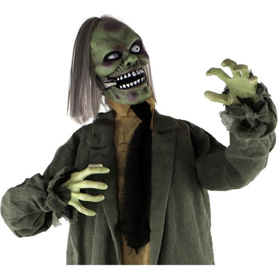 Jason the Zombie Life-Size Animatronic Poseable Indoor/Outdoor Halloween Decoration