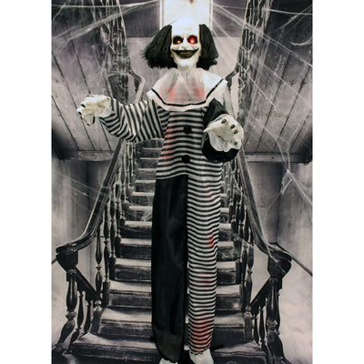 Fester the Clown Life-Size Animatronic Poseable Indoor/Outdoor Halloween Decoration