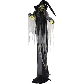 Minerva the Witch Life-Size Animatronic Indoor/Outdoor Halloween Decoration