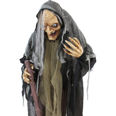 Esther the Witch Life Size Animatronic Poseable Indoor/Outdoor Halloween Decoration