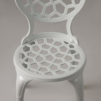 Vashon Aluminum Bistro Set In White