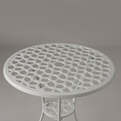 Vashon Aluminum Bistro Set In White