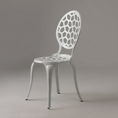 Vashon Aluminum Bistro Set In White