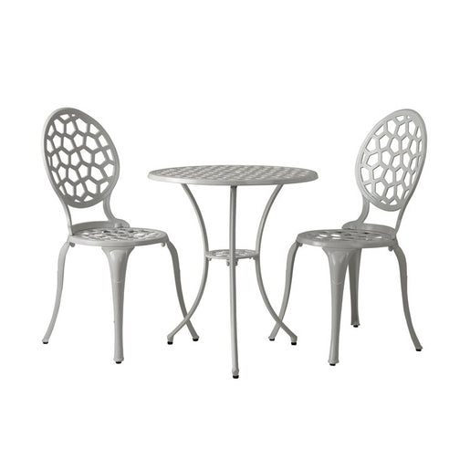 Vashon Aluminum Bistro Set In White