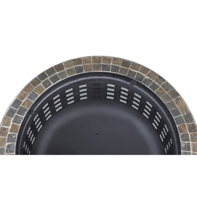 Alpina Round Slate Top Fire Pit
