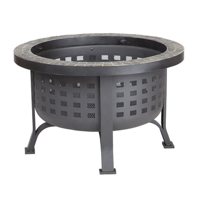 Alpina Round Slate Top Fire Pit