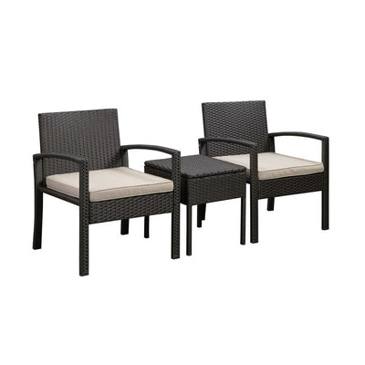 Bern Balcony Chat Set In Mocha Wicker