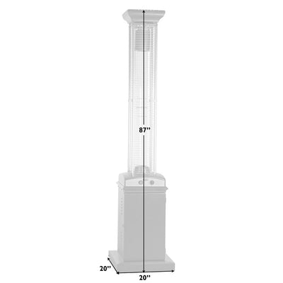 Hammered Bronze Finish Square Flame Patio Heater