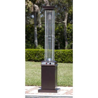 Hammered Bronze Finish Square Flame Patio Heater
