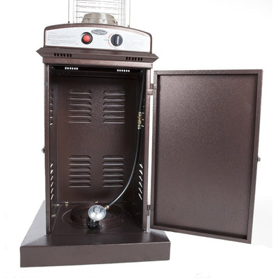 Hammered Bronze Finish Square Flame Patio Heater