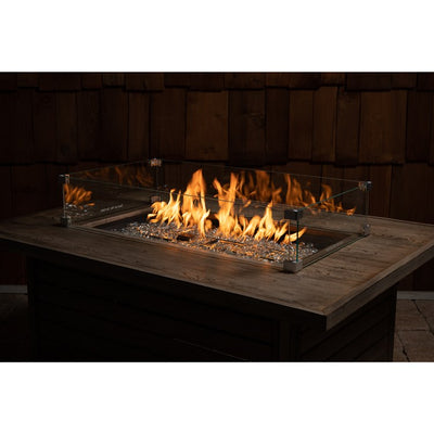 Tempered Glass Wind Guard For Rectangular Fire Pits