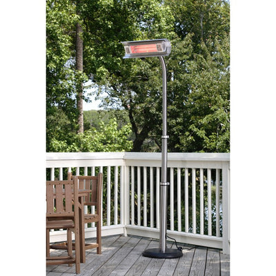 Stainless Steel Telescoping Offset Pole Mounted Infrared Patio Heater - OPEN BOX