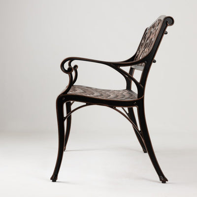 Decatur Aluminum Patio Bench In Antique Bronze