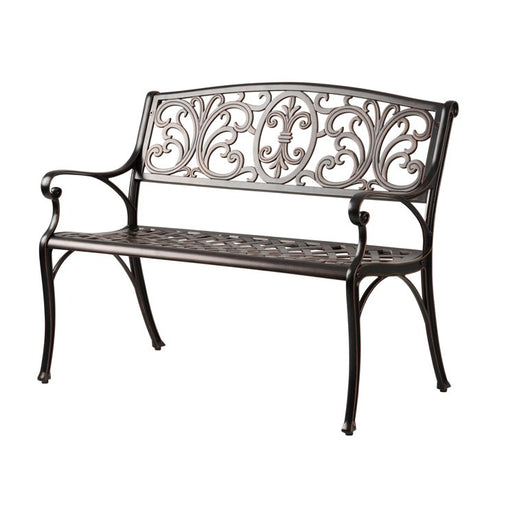 Decatur Aluminum Patio Bench In Antique Bronze
