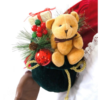 Life-Size 58" African American Dancing Mrs. Claus with Apron