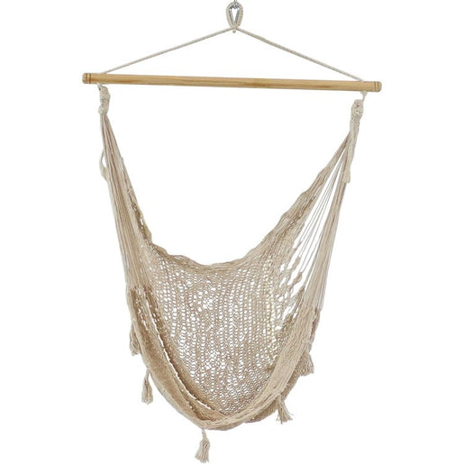 Mayan Extra-Large Hanging Rope Hammock Chair - Natural