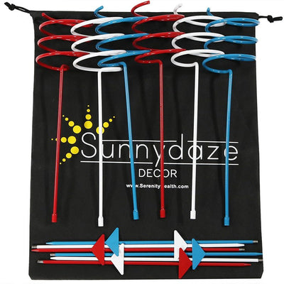 Heavy-Duty Outdoor Drink Holder Set of 6 - Red/White/Blue
