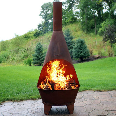 6' Rustic Wood-Burning Chiminea Fire Pit