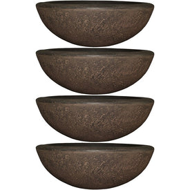 Percival 21" Outdoor Flower Pot Planters Set of 4 - Sable