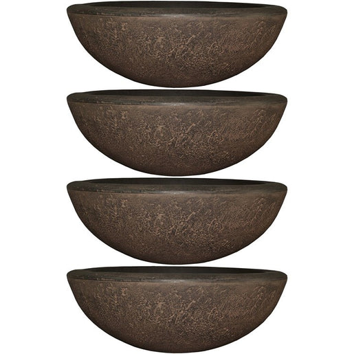 Percival 21" Outdoor Flower Pot Planters Set of 4 - Sable
