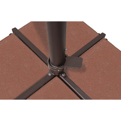 Skye 8.6' Square Cantilever Umbrella with Cross Bar Stand