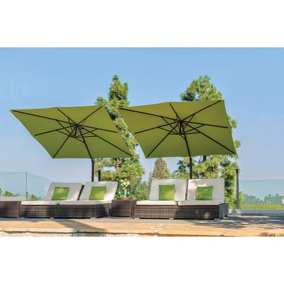 Skye 8.6' Square Cantilever Umbrella with Cross Bar Stand
