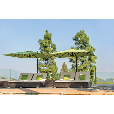 Skye 8.6' Square Cantilever Umbrella with Cross Bar Stand
