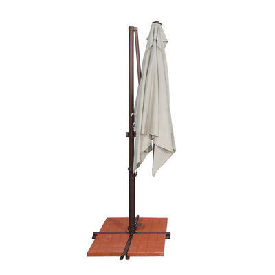 Skye 8.6' Square Cantilever Umbrella with Cross Bar Stand