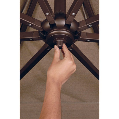 Skye 8.6' Square Cantilever Umbrella with Cross Bar Stand